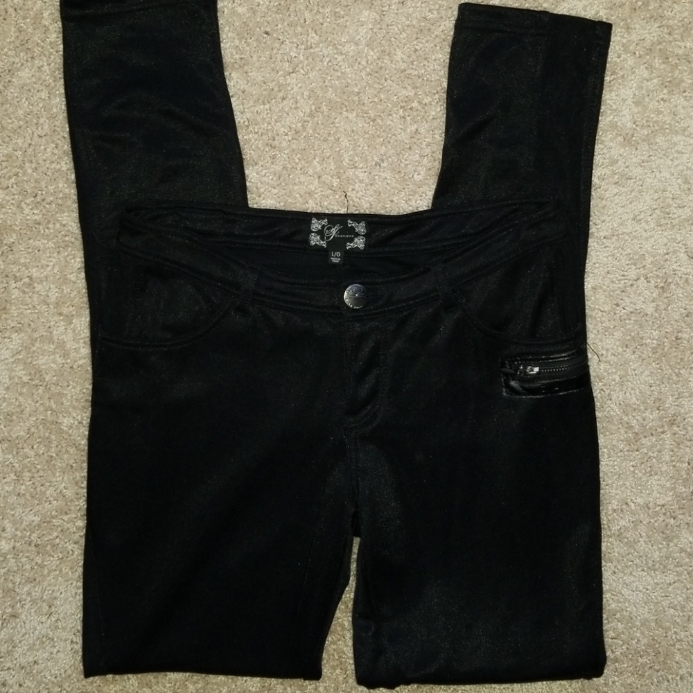 Used Black Sean John Stretch Pants Size Large - Picture 1 of 6